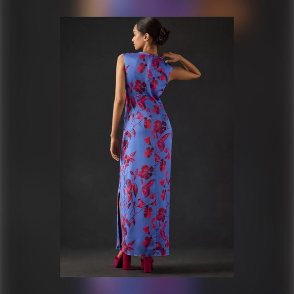 ML Monique Lhuillier Camila Floral Satin Gown - Picture 4 of 4